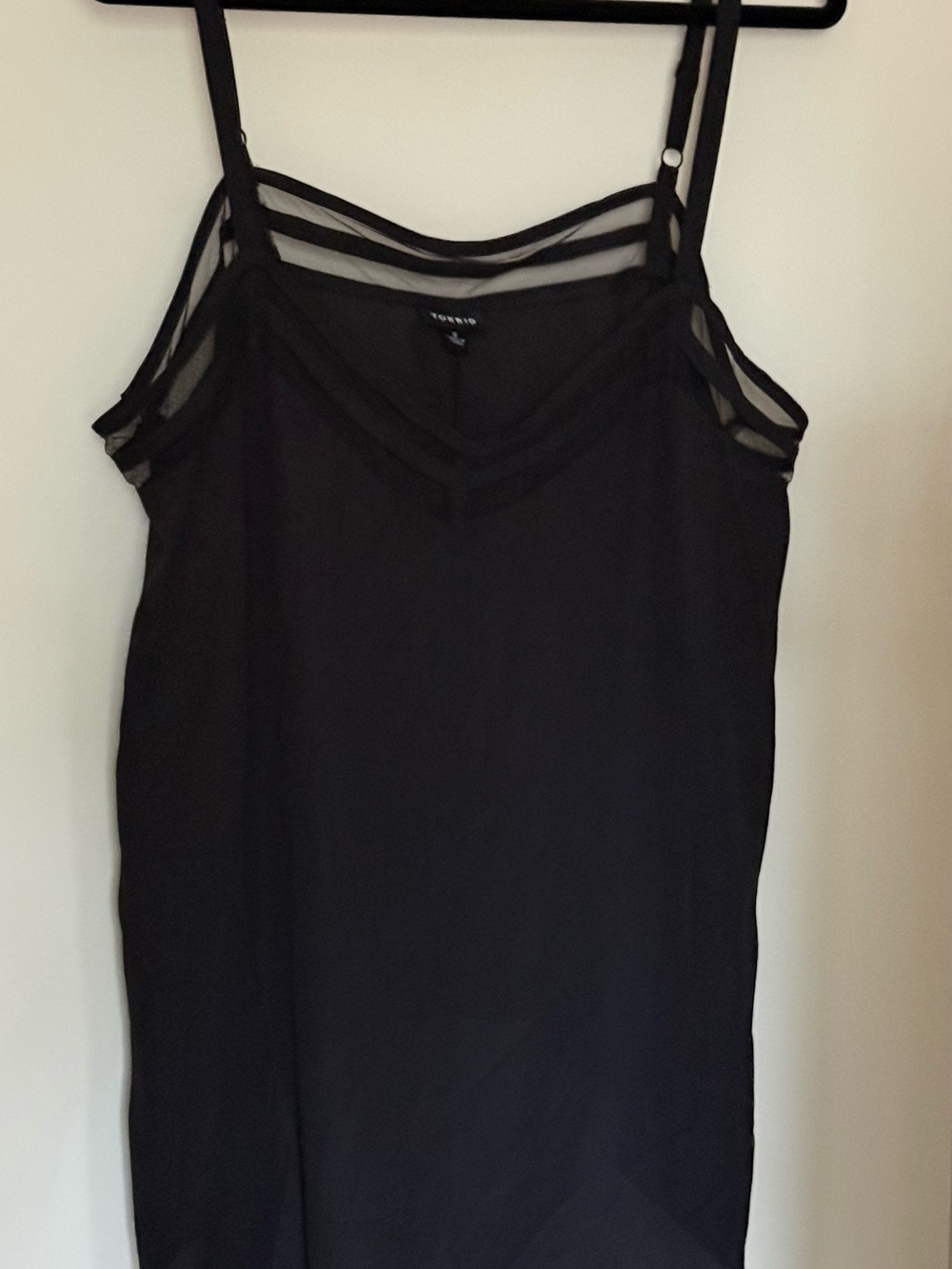 torrid Black Sheer-Trim Strappy Camisole
